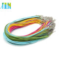 Nickel-Free Mix Color 2.6mm Suede Leather Cord with clasps and extenders Necklace 19inch, 100pcs/pack, ZYN0005